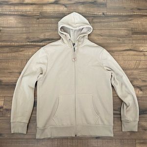 Men's tan zip up hoodie by George